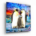 Penguin Family Glass Wall Art-0