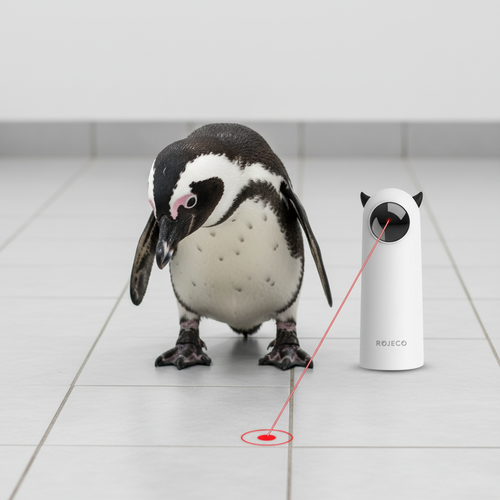 ROJECO laser toy with penguin and simple dot